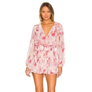 MISA Los Angeles Lorena Dress abstract rose floral